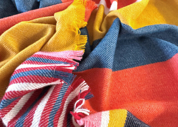 Plaid Rio Jaune en laine mérinos