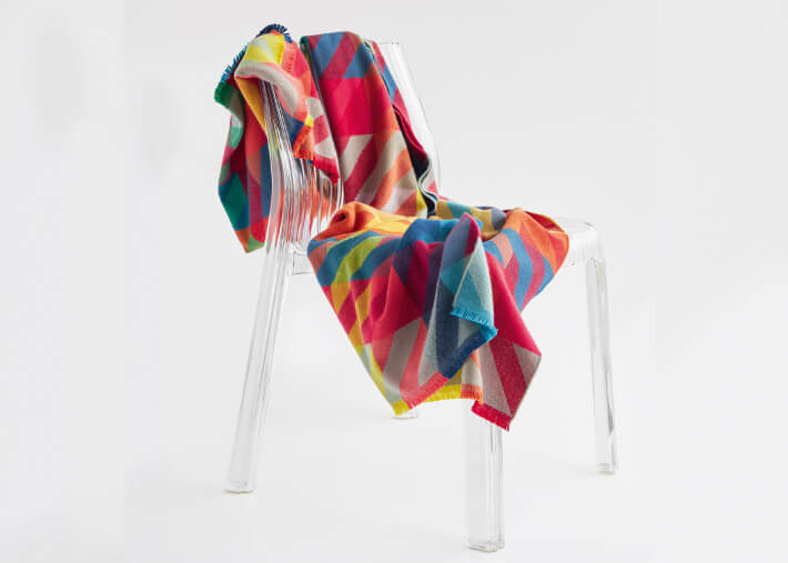 Plaid Havanna multicolore en laine mérinos Eagle Products