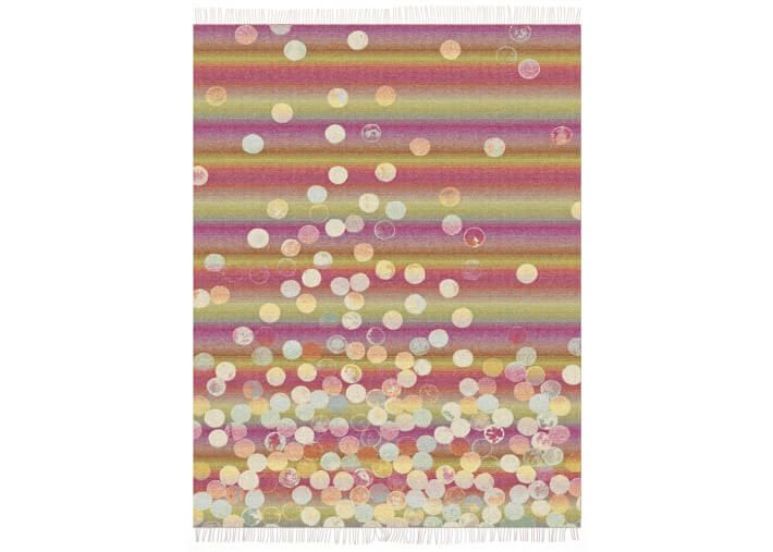 Plaid Confetti multicolore en laine mérinos 135...