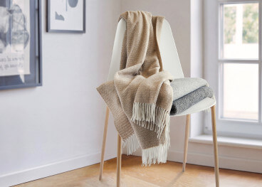 Plaid Queens beige en cachemire et laine mérinos Eagle Products