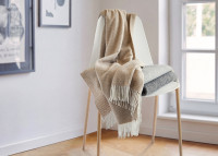Plaid Queens beige en cachemire et laine mérinos Eagle Products