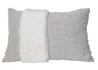 Coussin design beige-blanc 40x60 - Cosy Pure par Cosy&chic