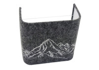 Applique murale broderie montagne gris antracite 2 tailles Cosy&chic