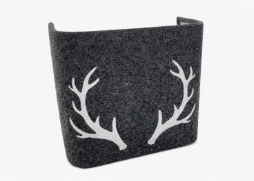 Applique murale broderie cornes de cerf beige ou gris 2... 2