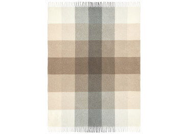 Plaid Kensington en laine mérinos beige et gris Eagle Products 2