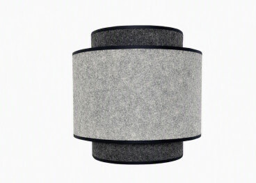 Applique murale arrondie double feutre gris clair gris...