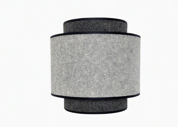 Applique murale arrondie double feutre gris...