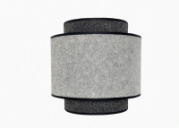 Applique murale arrondie double feutre gris clair gris foncé Cosy&chic