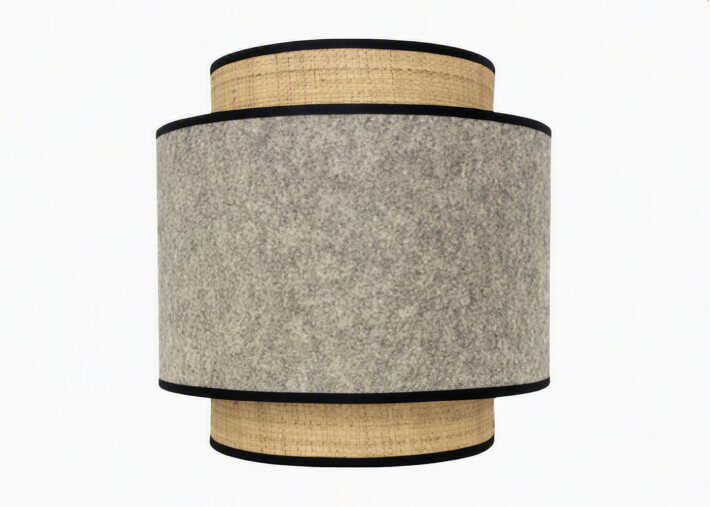 Applique murale arrondie double feutre beige et...