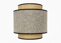 Applique murale arrondie double feutre beige et raphia Cosy&chic