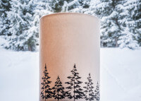 Lampe à poser motif forêt décoration alpine par Cosy&chic
