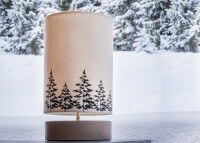 Lampe à poser motif forêt décoration alpine par Cosy&chic