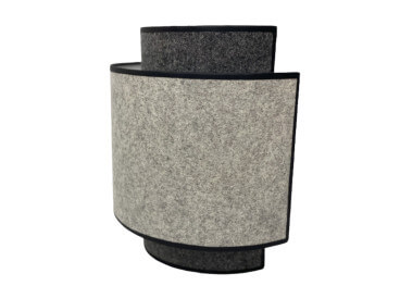 Applique murale arrondie double feutre gris clair gris... 2