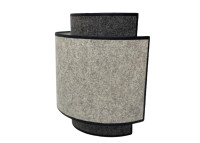 Applique murale arrondie double feutre gris clair gris foncé Cosy&chic