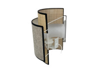 Applique murale arrondie double feutre beige et raphia Cosy&chic