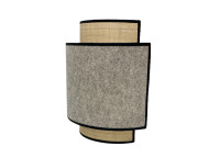 Applique murale arrondie double feutre beige et raphia Cosy&chic