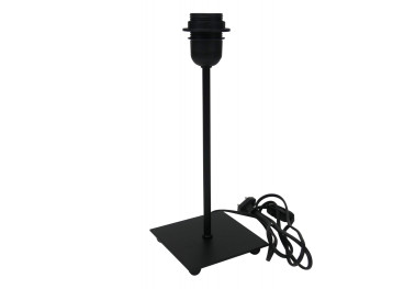Pied de lampe en métal noir base carrée H 25 par Cosy& chic 2
