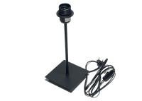 Pied de lampe en métal noir base carrée H 25 par Cosy& chic