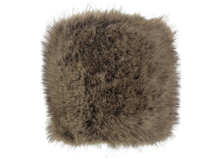 Abat jour en fausse fourrure marron 5 tailles -...