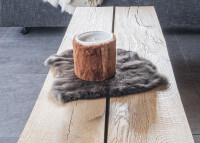 Bougie en fausse fourrure écru kaki ou terracotta 900 gr Cosy&chic