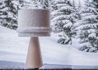 Lampe à poser cosy en bois et tissu écru - Cocooning par Cosy&chic