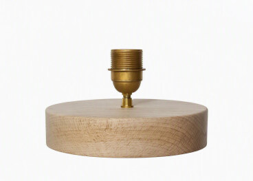 Pied de lampe rond en bois de hêtre 2 tailles par Cosy& chic 2