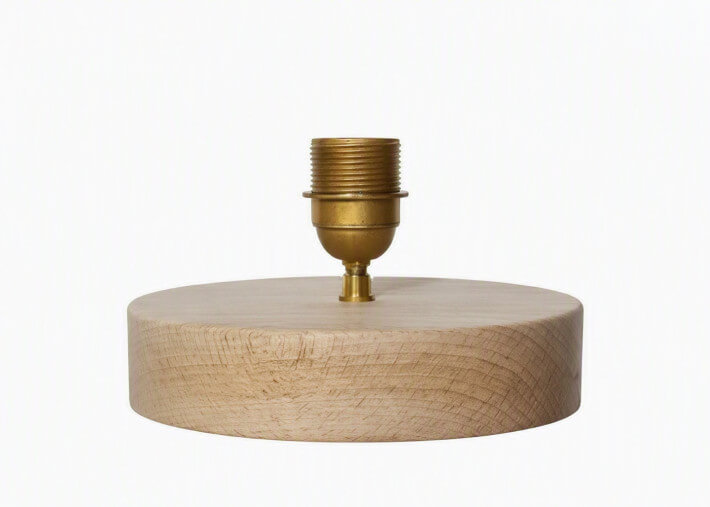 Pied de lampe rond en bois de hêtre 2 tailles...