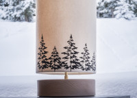 Pied de lampe rond en bois de hêtre 2 tailles par Cosy& chic