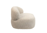 Fauteuil Eugène en tissu bouclé écru – Maison Yak