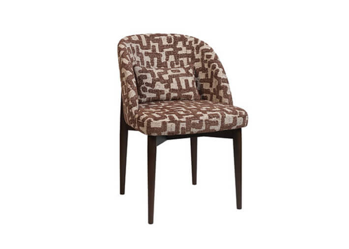Fauteuil de table Gilbert en tissu beige et...