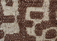 Fauteuil de table Gilbert en tissu beige et marron – Maison Yak