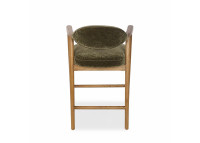 Chaise haute en tissu kaki et bois naturel Yvette – Maison Yak