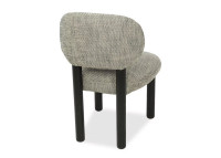 Chaise en tissu noir et beige et bois noir Claudette – Maison Yak