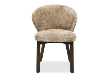 Chaise en tissu Latte et bois Coffee Antoinette – Maison Yak 2