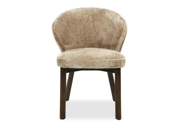 Chaise en tissu Latte et bois Coffee Antoinette...
