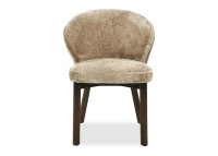 Chaise en tissu Latte et bois Coffee Antoinette – Maison Yak