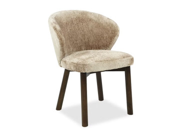Chaise en tissu Latte et bois Coffee Antoinette – Maison Yak