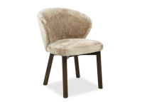 Chaise en tissu Latte et bois Coffee Antoinette – Maison Yak