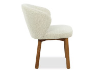 Chaise en tissu écru et bois naturel Antoinette – Maison Yak