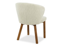 Chaise en tissu écru et bois naturel Antoinette – Maison Yak