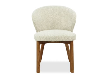 Chaise en tissu écru et bois naturel Antoinette – Maison Yak 2
