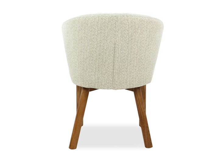 Chaise en tissu écru et bois naturel Antoinette...