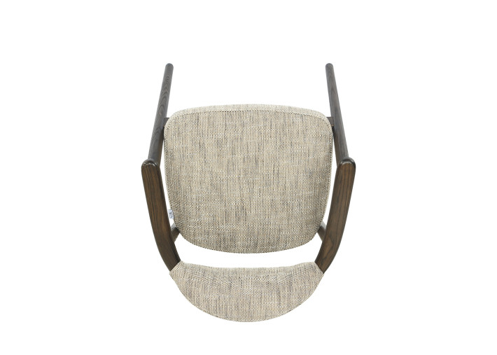 Chaise en tissu Portobello et bois foncé Yvette...