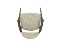 Chaise en tissu Portobello et bois foncé Yvette – Maison Yak