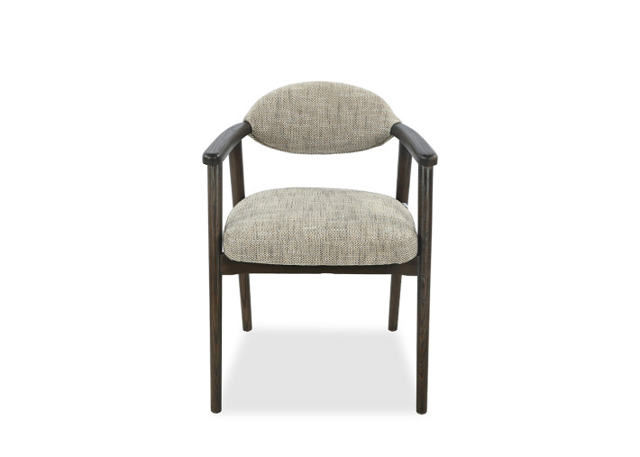 Chaise en tissu Portobello et bois foncé Yvette...