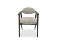 Chaise en tissu Portobello et bois foncé Yvette – Maison Yak