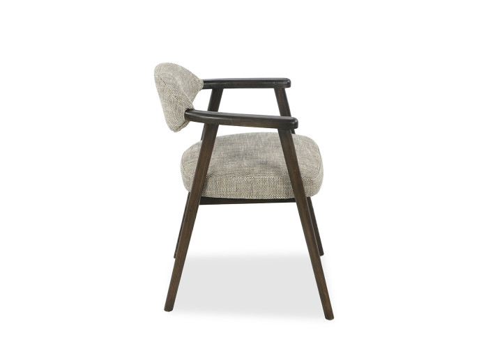 Chaise en tissu Portobello et bois foncé Yvette...