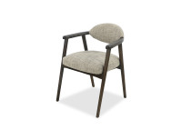 Chaise en tissu Portobello et bois foncé Yvette – Maison Yak