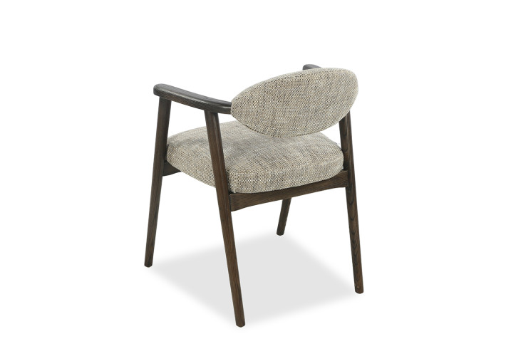 Chaise en tissu Portobello et bois foncé Yvette...