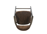Chaise haute en tissu Coffee et bois marron Yvette – Maison Yak